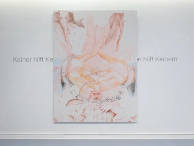 Landolf Ladig, 2019, 
Buntstift auf Raufaser auf Aludibond,
200×150cm